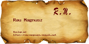 Rau Magnusz névjegykártya